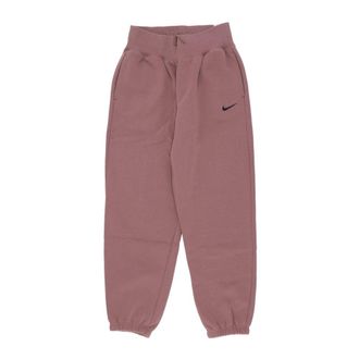Nike Fleece Trainingsbroek Phoenix High-Waisted - Dames - Trainingsbroeken - Bruin - L - Katoen - Fitness