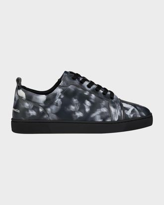 Christian Louboutin Men & apos;s Louis Jr Canopee Leather Low-Top Sneakers