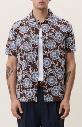 Les Deux Floral Print Button-Up Shirt in Delicioso at Nordstrom, Size Xx-Large