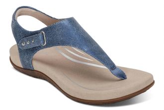 Aetrex Womens Ellie Sandal In Blue