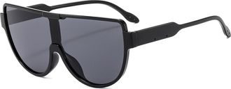 Generic Mens Vacation Sunglasses Womens Outdoor Commuter Sun Glasses(Black)