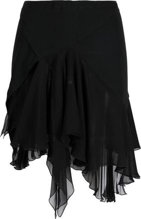 Versace Elegante Zwarte Rok - Dames - Korte rokken - Zwart - S - Katoen - Rokken