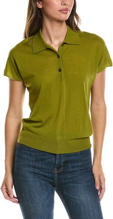 Vince Wool-Blend Knit Polo Shirt