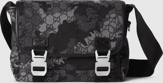 Gucci GG Canvas Small Crossbody Bag, Black, GG Canvas