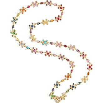 Eden Presley Sapphire & Diamond In Sync Necklace in Yellow Gold at Nordstrom, Size 20
