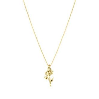 Set & Stones Elsie Birth Flower Necklace in Gold /April at Nordstrom