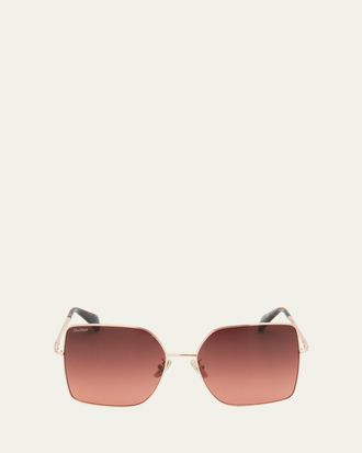 Max Mara Engraved Logo Metal Alloy Butterfly Sunglasses