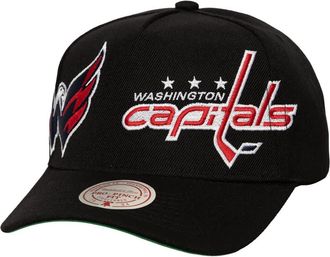 Mitchell & Ness Mens Mitchell & Ness Black Washington Capitals Busted Logo Wordmark Wrap-Around Pro Pinch Adjustable Hat at Nordstrom