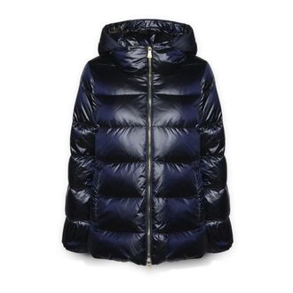 Elena Miro Jassen, Dames, Blauw, 3Xl, Polyester, Lichtgewatteerd donsjack