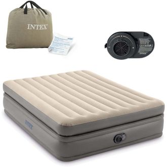 Intex Cama Hinchable Queen Elevada 152x203x51cm C/bomba Intex
