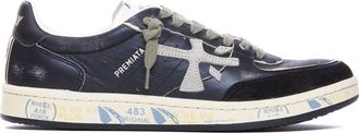 Premiata Sneakers, male, Black, 7 UK, Black Trainers with Round Toe