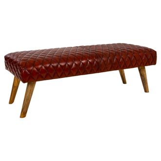 Wanderlust Deco Wanderlust Deco - Banqueta De Piel Roja 115x53x38