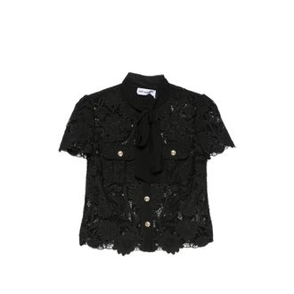 Self Portrait Guipure-lace Pussy-bow Blouse