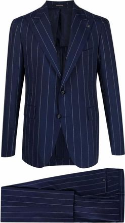 Tagliatore Single Breasted Suit - Heren - Business pakken - Blauw - L - Wol - Kostuums