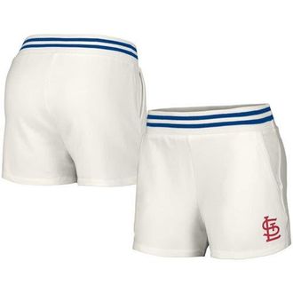 Lusso Womens Lusso White St. Louis Cardinals Maeg Tri-Blend Pocket Shorts at Nordstrom, Size X-Large