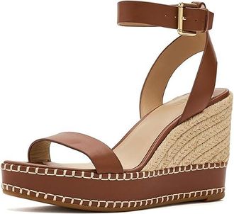 Lauren Ralph Lauren Hilarie Leather Espadrille Womens Sandals Lauren Tan : 8.5 B - Medium