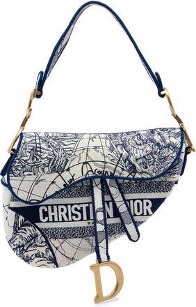 Dior Pre-owned Dior Canvas Embroidered Around the World Saddle Bag Ladies KBUVG8AROC1SADSG