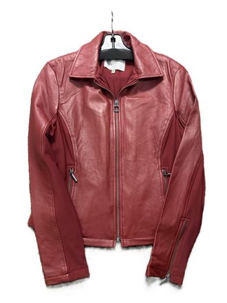 Anatomie Womens Leather Jacket In Crimson