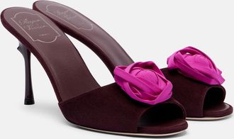 Roger Vivier Rose Vivier suede mules