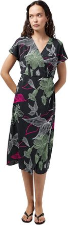 Vero Moda Jane-wikkeljurk voor dames (Zwart)
