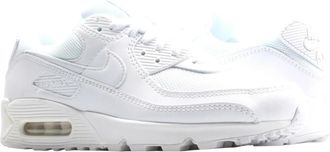 Nike Mens Nike Air Max 90 Triple White/White-Wolf Grey Running Shoes CN8490-100