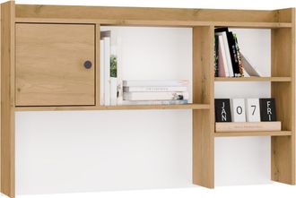 Topeshop Chester - Compartimento Elevado Para Escritorio 120 Cm - 1 Puerta Estantes Para Escritorios - 114x70x18 Cm - Roble Artisan