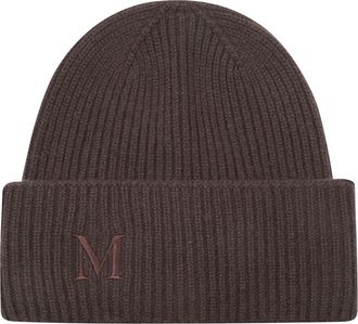 Max Mara Retina Beanie - Accessories - Mujer - Marr&oacute;n - ONE SIZE