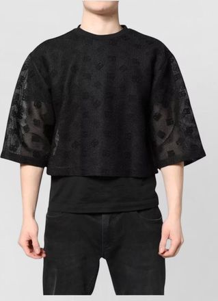 Dolce & Gabbana logo-print mesh short-sleeve t-shirt