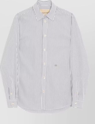 Valentino Garavani striped silk nylon shirt button down collar