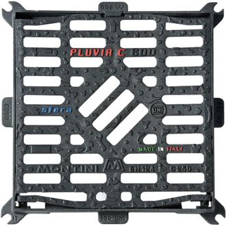 MONTINI CADITOIA IN GHISA PLUVIA C 60 x 60 - Kg 32 - MONTINI