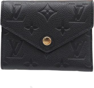 Louis Vuitton Empreinte Black Leather Wallet (Tri-Fold) (Pre-Owned)
