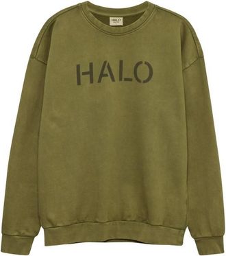 Halo Halo Uniform Boxy Crew Pullover - Unisex | oliv