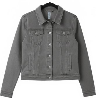 Guadalupe Design Womens Denim Jacket In Gray