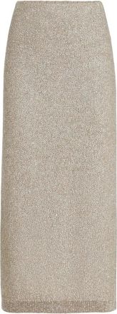 Brunello Cucinelli Falda de Textura Deslumbrante - Skirts - Mujer - Beige - 2XS