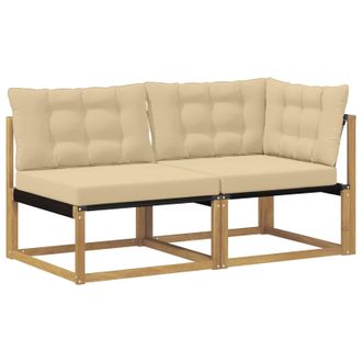 vidaXL Unidades De Sof&aacute; Seccional Con Coj&iacute;n Blanco 162,5 X 83 X 73 Cm Vidaxl