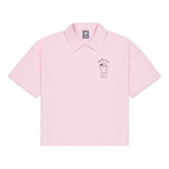 New Balance (WMNS) New Balance Graphic Polo Shirt Asia Sizing Pink NFE27052-PK