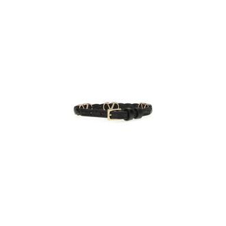 Valentino Garavani Womens Black Calf Leather Bos Taurus Bracelet