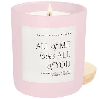 Sweet Water Decor 15 oz Wedding and Engagement Candles in All Of Me Loves All Of You at Nordstrom
