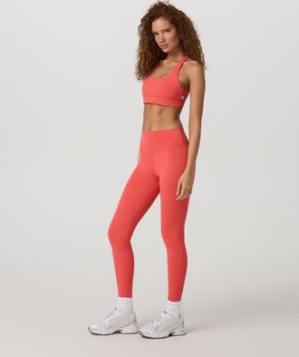 Vuori Clothing AllTheForm Legging - Short | Bright Coral | XS, Size Extra Small