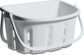 OEM 1 Cesta De Pl&aacute;stico Port&aacute;til, Pr&aacute;ctica Cesta De Almacenamiento Para El Ba&ntilde;o Con Asa, Dise&ntilde;o Para Montaje En Pared Y Drenaje Para Art&iacute;culos De Aseo Y A