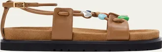 Loewe x Paulas Ibiza Anagram Pebble Bead Leather Sandals