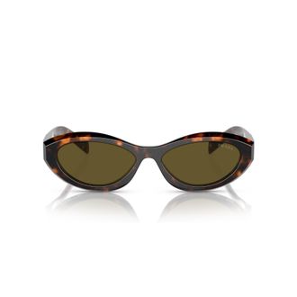 Prada 0pr 26zs Oval Tortoiseshell Sunglasses