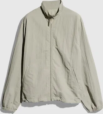 Gucci Froiss&eacute; Nylon Faille Zip Jacket With Embroidery, Size 46, Green, Ready-to-wear