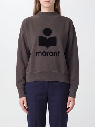 Isabel Marant Felpa girocollo in misto cotone con logo floccato