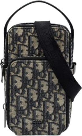Dior Pre-owned Canvas Satchel - Dames - Vintage Mini Tas - Blauw - ONE Size - Leer - Vintage
