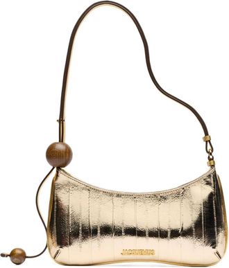 Jacquemus Le Bisou Perle shoulder bag - women - Eel Skin/Cotton - One Size - Gold