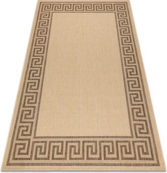 RugsX Rugsx - Alfombra De Cuerda Sisal Floorlux 20014 Color Ma&iacute;z/color Caf&eacute; Beige 240x330 Cm