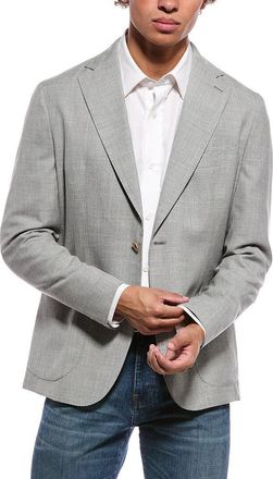 Eleventy Soft Pocket Patch Wool, Linen, & Silk-Blend Jacket