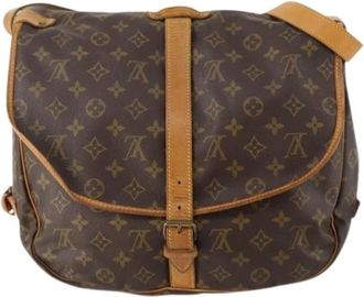 Louis Vuitton Pre-owned Cross Body Bags, female, Brown, Size: ONE SIZE Pre-owned Saumur Handbag