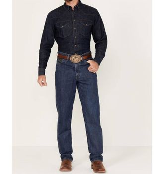 Cinch Green Label Relaxed Denim Jeans In Dark Wash